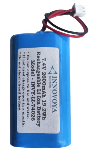 7.4V 2600mAh Lithium Ion Battery | BMS Protected | Portable devices 2 7.4v 2600mah lithium ion battery for pos machine.