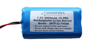7.4V 2600mAh Lithium Ion Battery with BMS protection